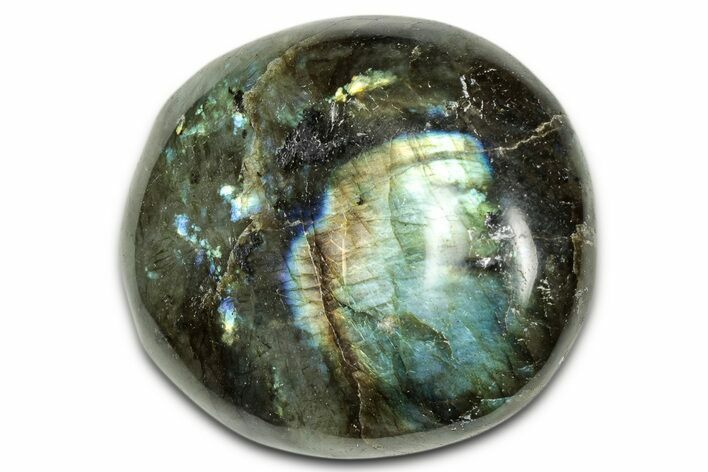 Flashy, Polished Labradorite Palm Stone - Madagascar #334245